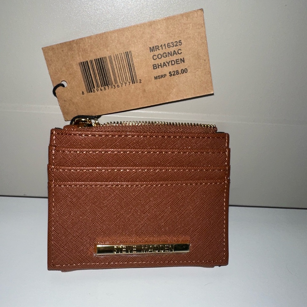 Steve Madden Cognac Card Holder